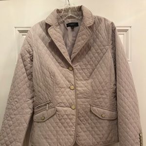 Talbots gray quilted jacket
